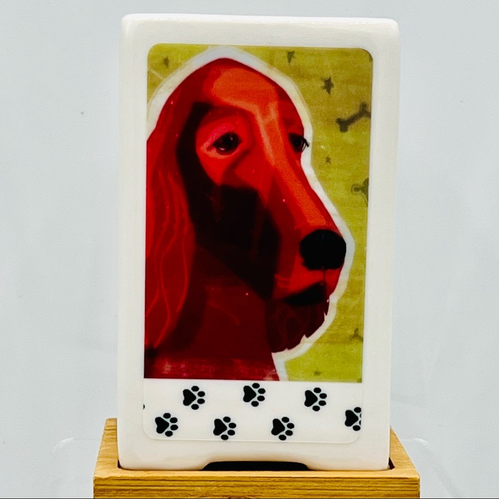 IRISH SETTER DOG Art Hand Crafted Home Decor Planter Office Organizer Pet Gifts